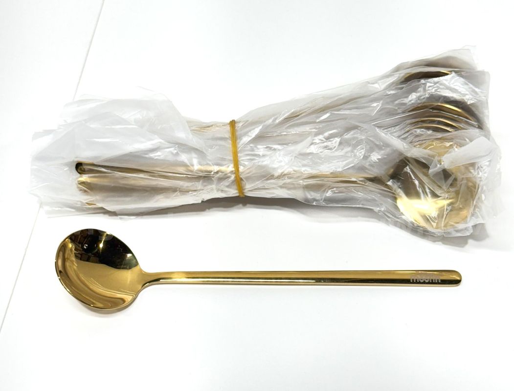 Brand New - Lot of 20 Stainless Steel Spoon, Gold - Shipping Available