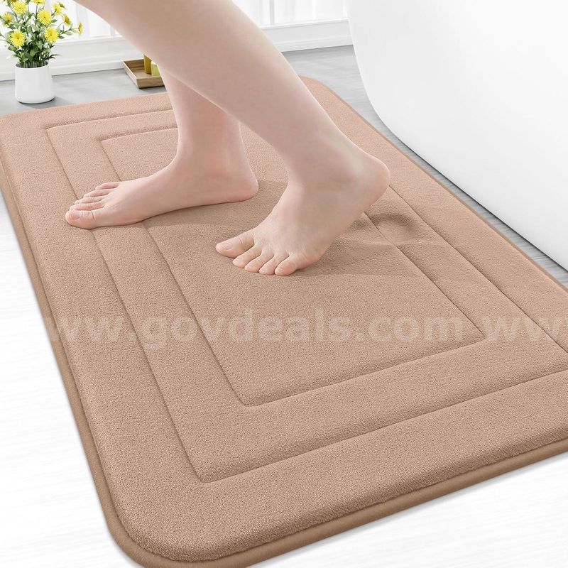 Brand New - Memory Foam Bathroom Rug Mat 30"x20", Camel - Shipping Available