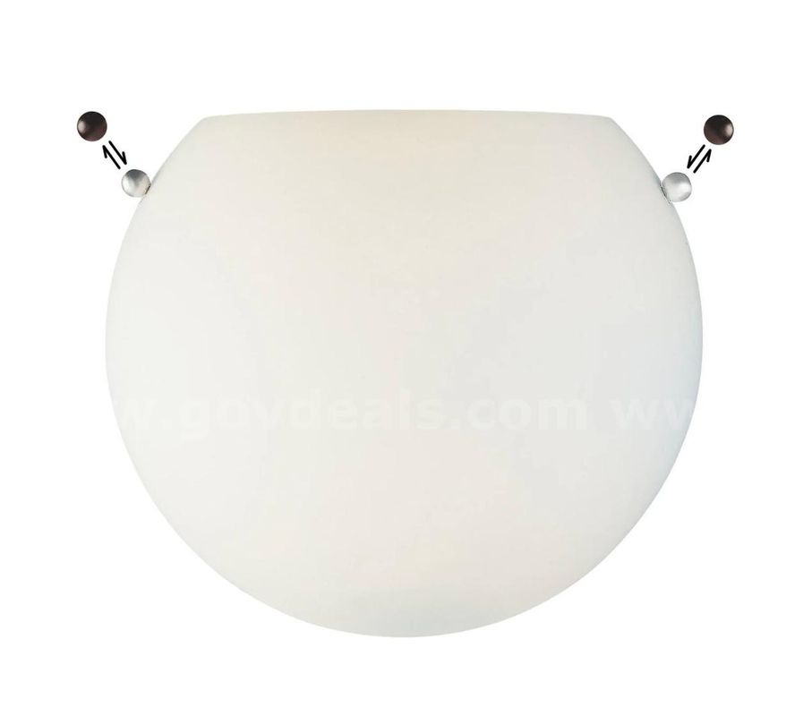 Brand New - Dolan Lighting - 2876-09/78 Cathedral Wall Sconce Satin Nickel/ Bolivian Satin White Glass