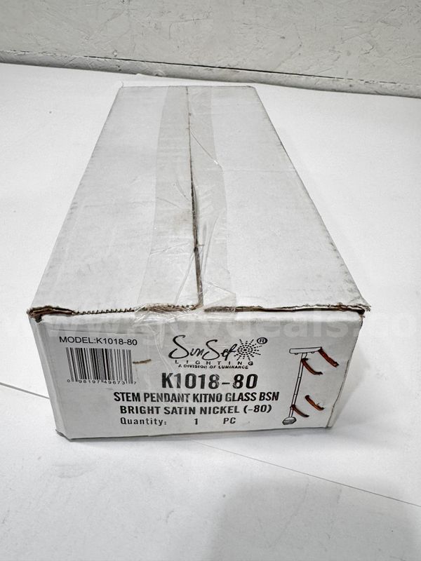 Brand New - Sunset Lighting K1018-80 Stem Bright Satin Nickel Finish - Shipping Available
