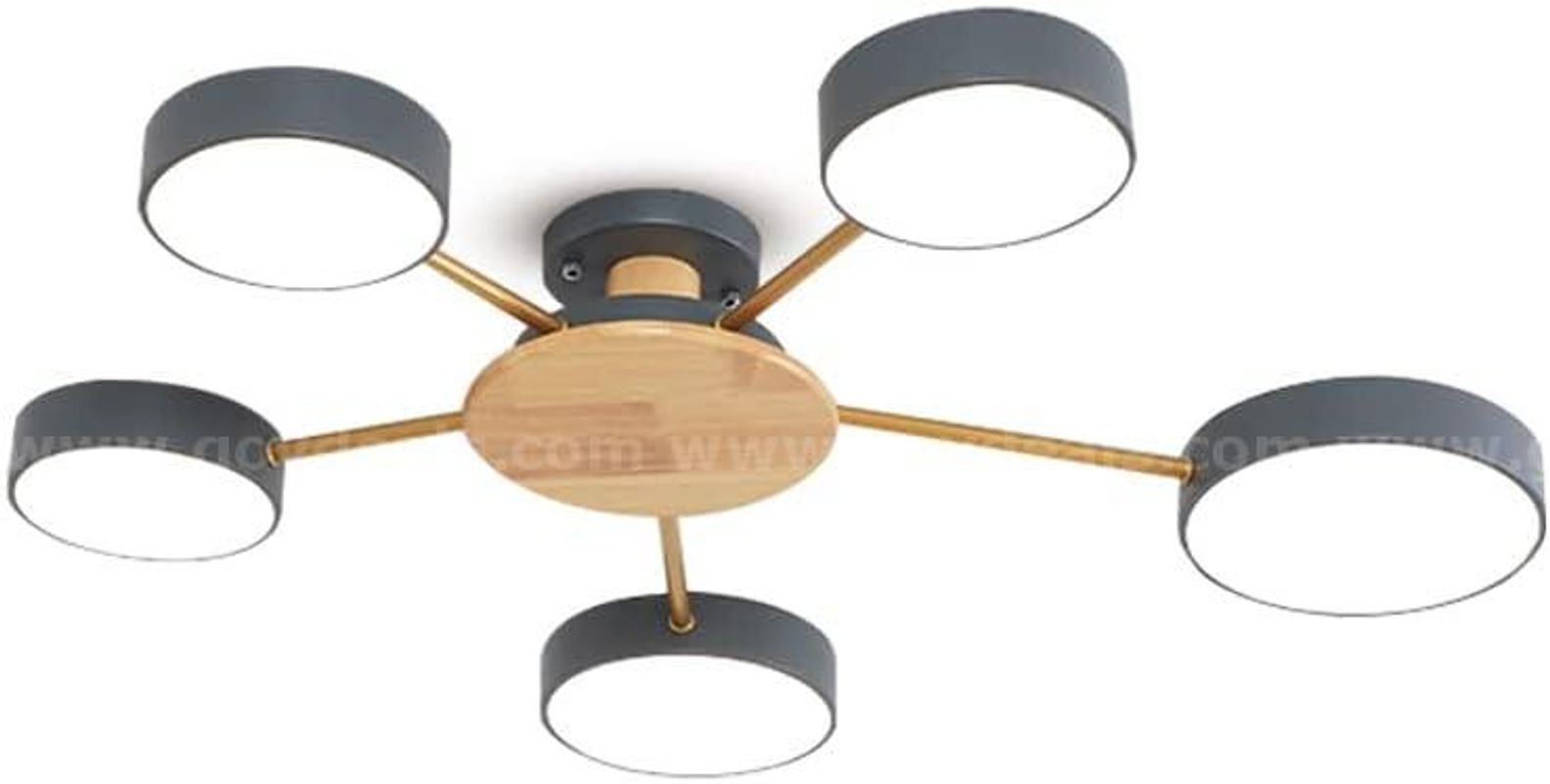 Brand New - Modern Led Chandelier/Ceiling Light Fixtures Grey 5-Lights - Shipping Available