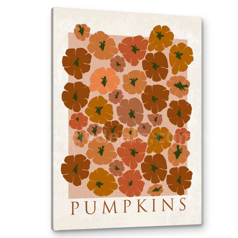 Brand New -Fall Vintage Canvas Wall Art Decor, Rustic Autumn Pumpkin Harvest - Shipping Available