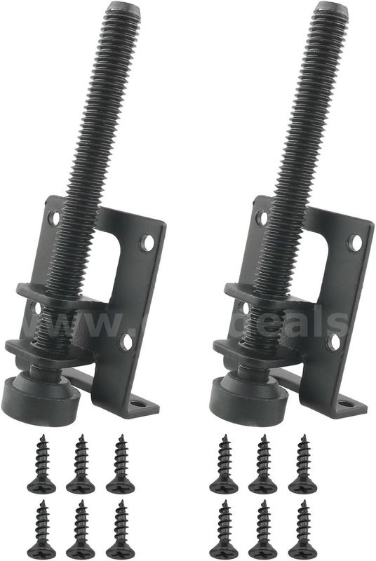 Brand New - 2pcs Wardrobe Adjustable Foot Pads with Screws 10cm, Black - Shipping Available
