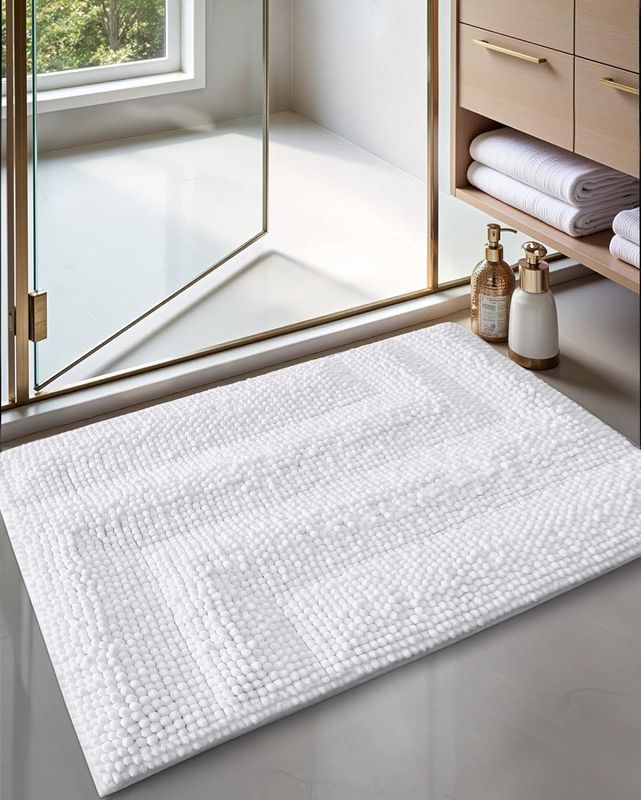 Brand New - Bath Mats Ultra Absorbent, Plush Fluffy Bathroom Rug with Non-Slip Backing, 16"x24" - Shipping Available