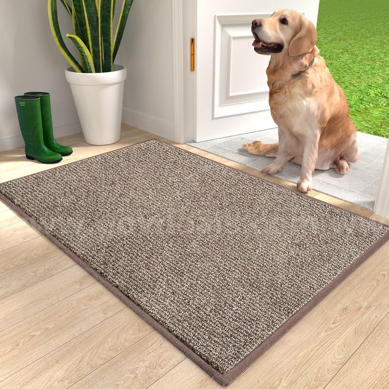 Brand New - Door Mat Indoor 20" x 32", Entryway Rug Dirt Trapper Door Mats, Non-Slip, Beige - Shipping Available