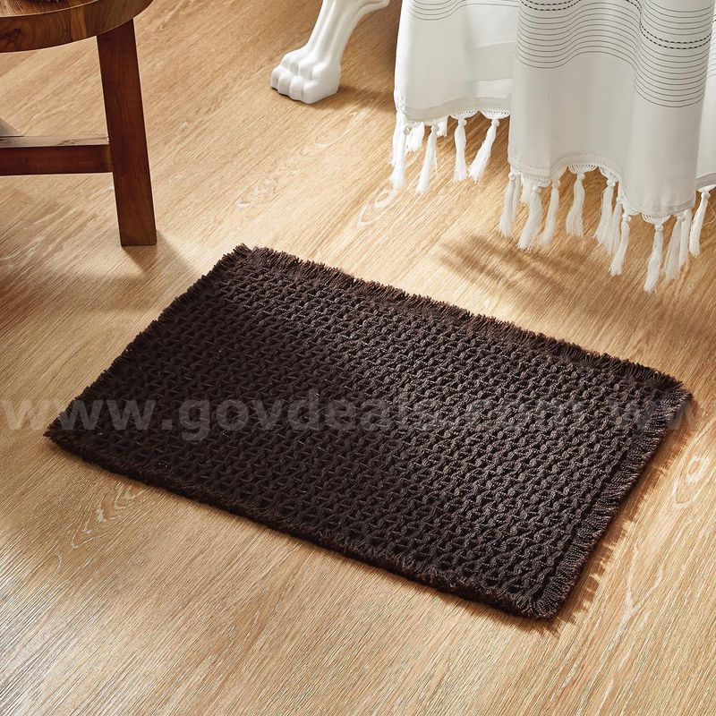 Brand New - 20"x16" Boho Bathroom Rugs, Absorbent Non Slip Waffle Quick Dry Bath Rug, Brown - Shipping Available