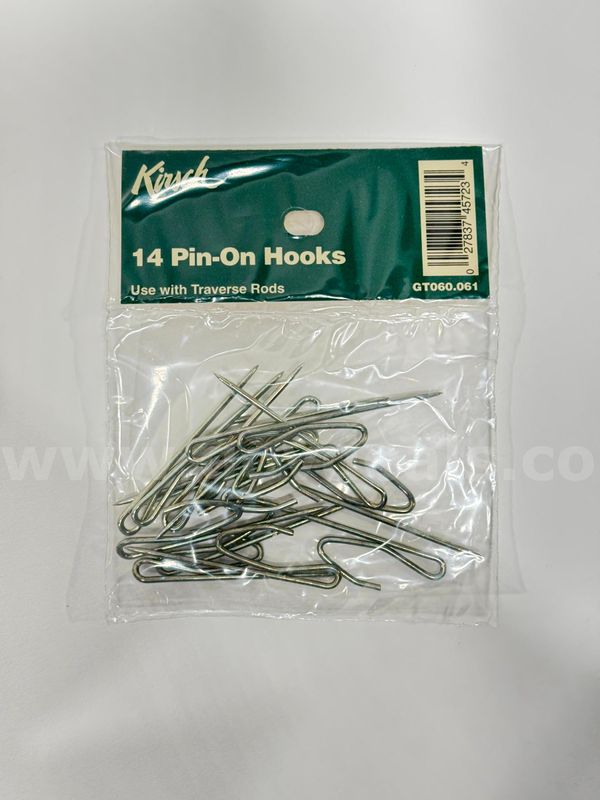 Brand New - 25 Pack Kirsch 3.0" Slip-In Long Pin-On Heading Hooks– Durable Curtain & Drape Accessor – Shipping Available