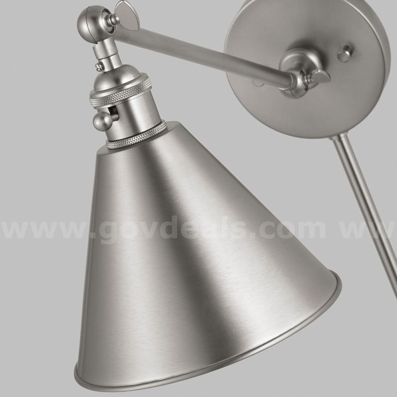 Brand New - Salem 1-Light Brushed Nickel Wall Sconce with Brushed Nickel Metal Shade - Shipping Available