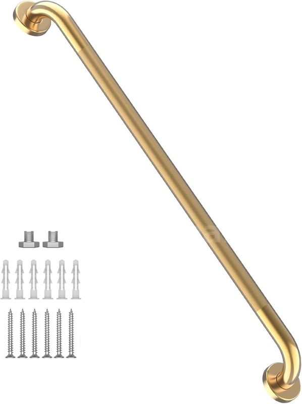 Brand New - 36 Inch Anti Slip Shower Grab, Gold - Shipping Available