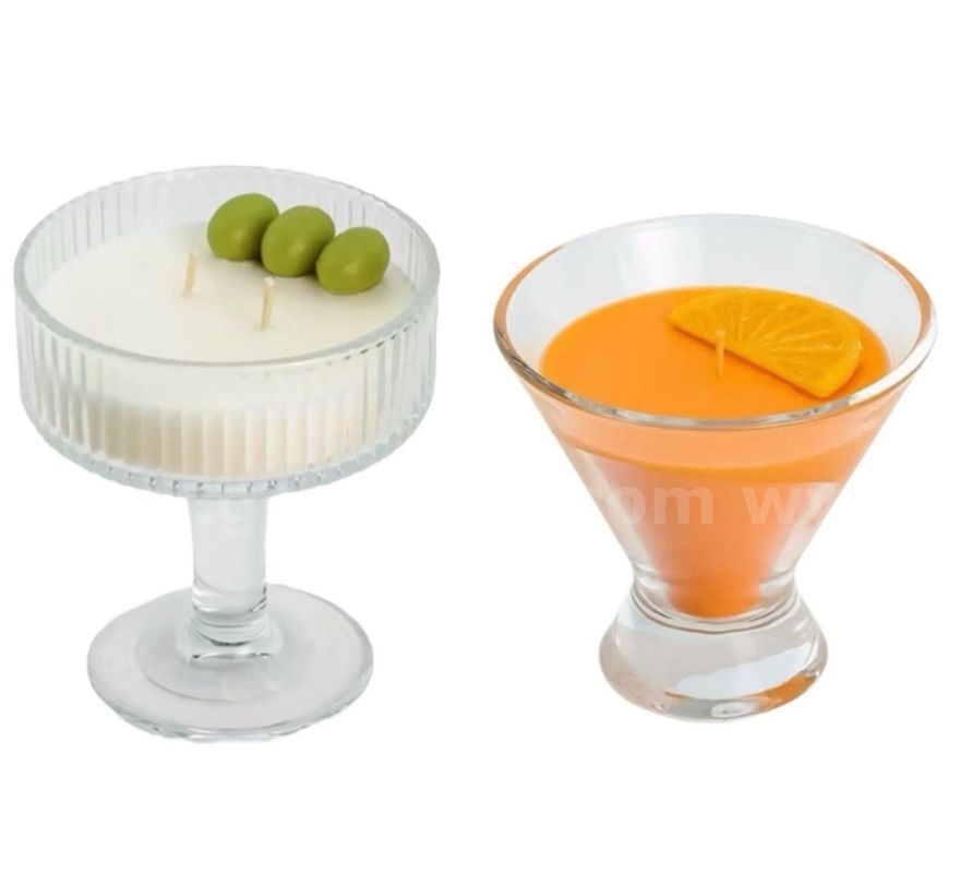 Brand New -2 PCS- Cocktail Martini and Al Fresco Glass Scented Candles - Shipping Available