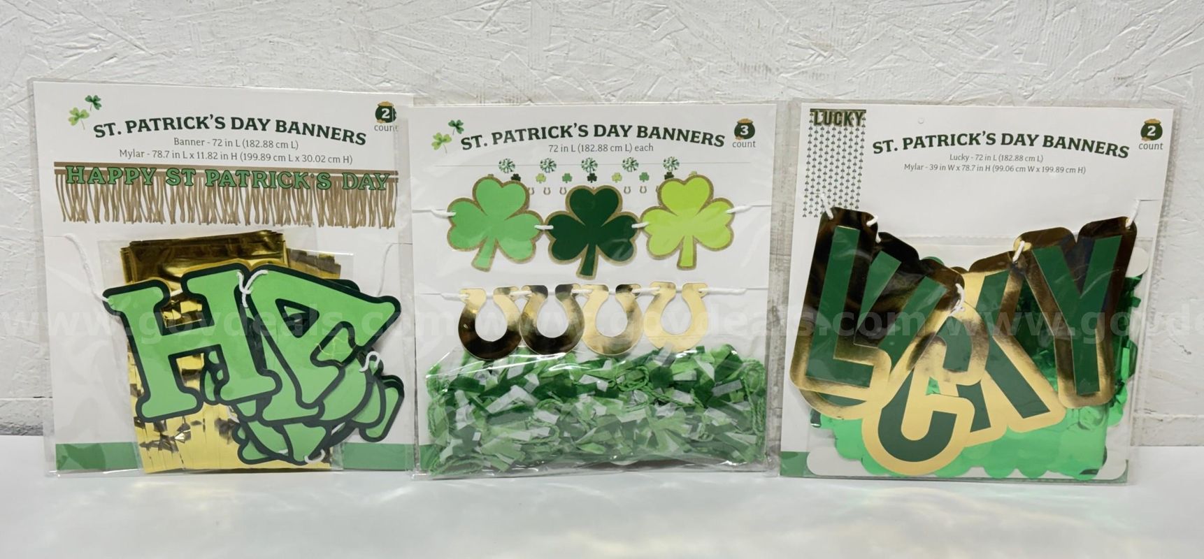 Brand New - 3 Pack - St. Patrick Day Banners - Shipping Available
