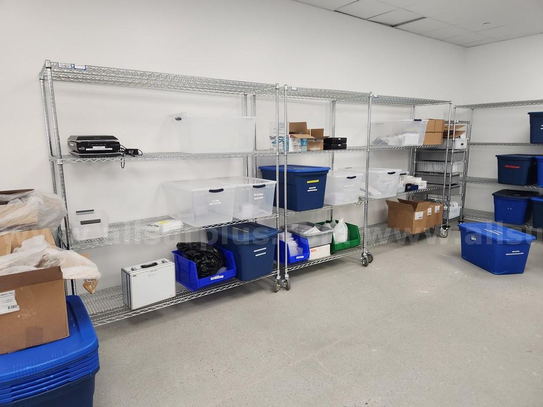Uline 7ea. Rolling Wire Racks