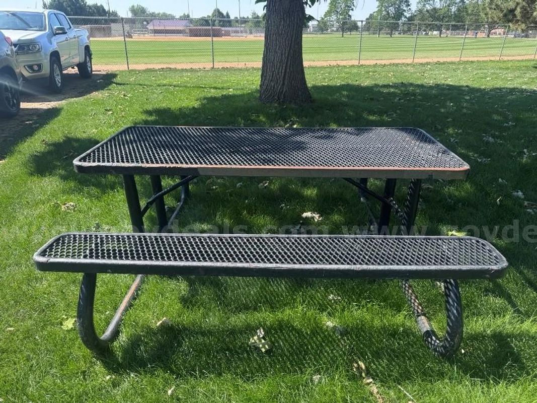 Black Coated Picnic Table