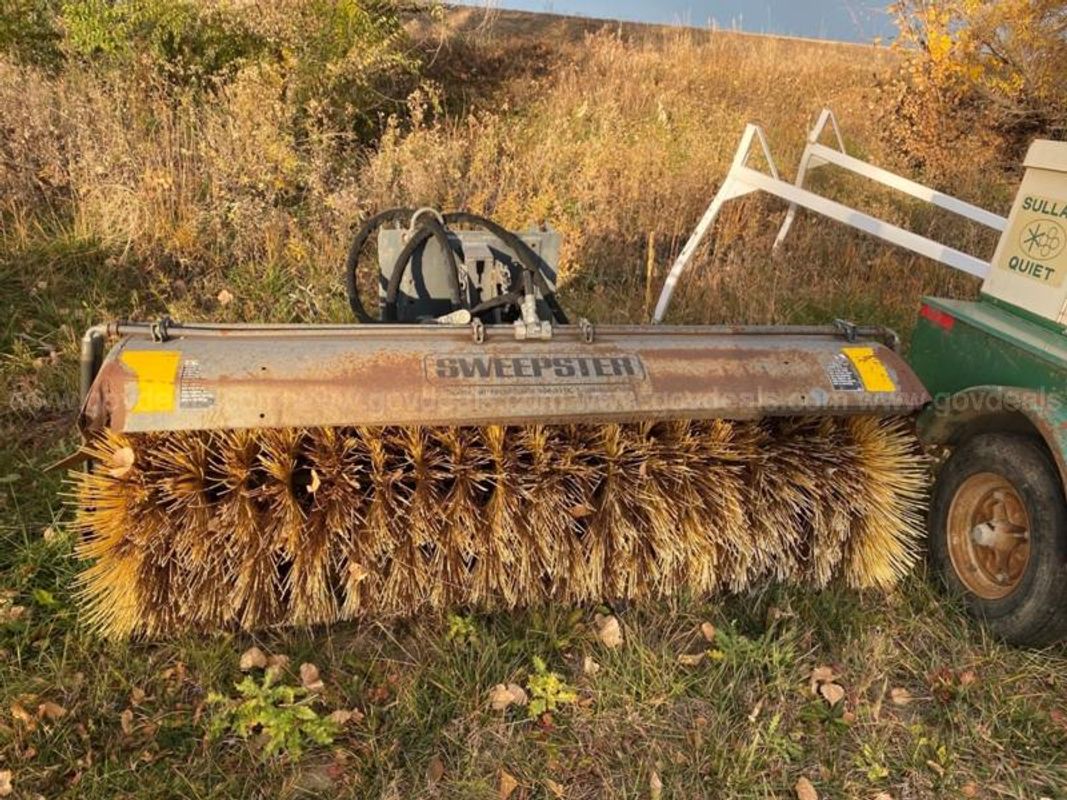 Sweepster D327 Loader-Mounted Hydraulic Broom – Skid Steer Sweeper Attachment