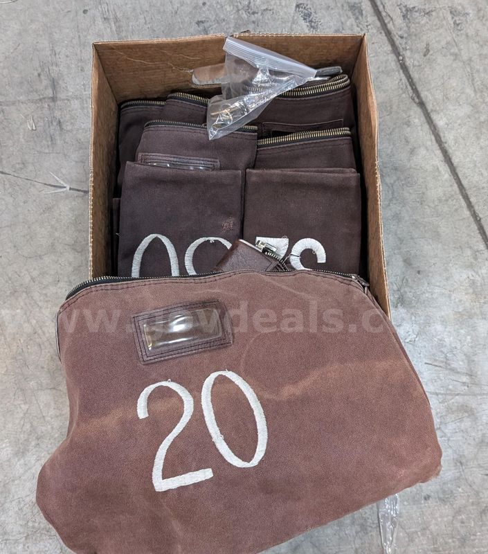 12 Brown Deposit Bags with Keys