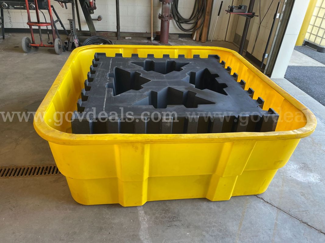 Eagle Yellow Secondary Containment Unit with Removable Black Grate