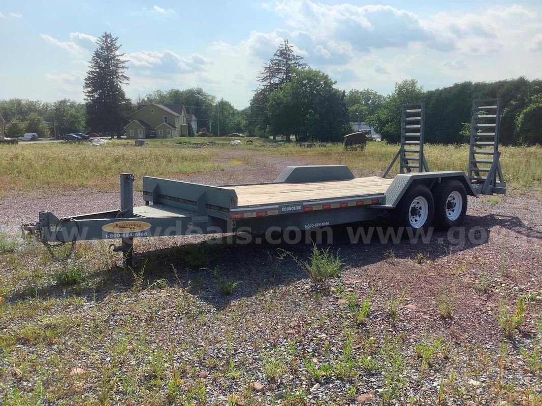 Trailer, ECONOLINE Tandem 7-Ton Tag Along 16’ Deck with Pintle Hitch, Electric Brakes