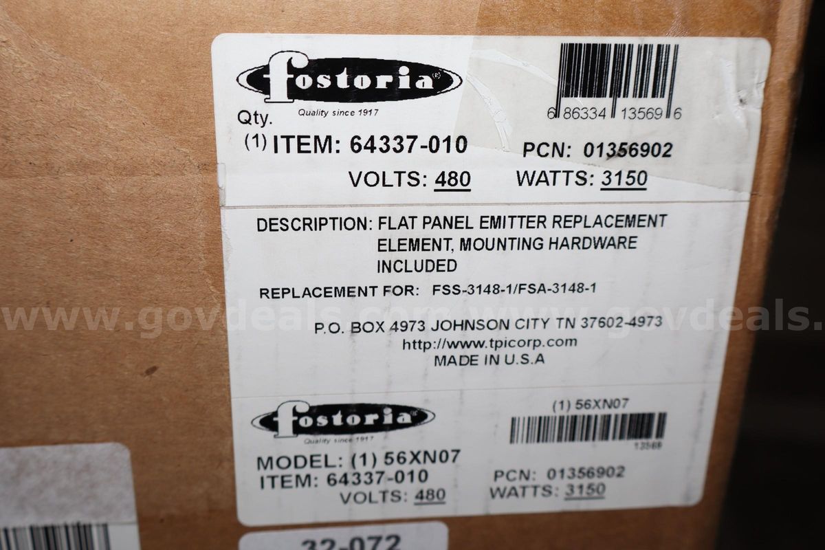 Flat Panel Heat Emitter Element 480V