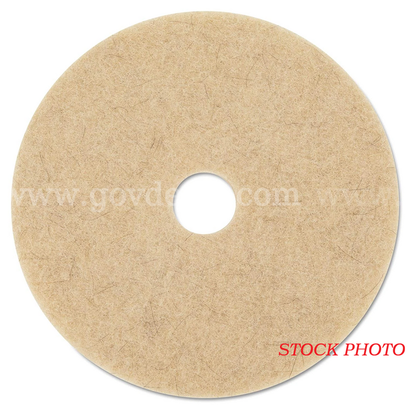 3M Natural Blend Tan Burnish Pads, 27" (Model 3500) - Lot of 7 Cases