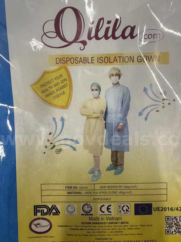 2 cases of Disposable Isolation Gowns - Size: XL