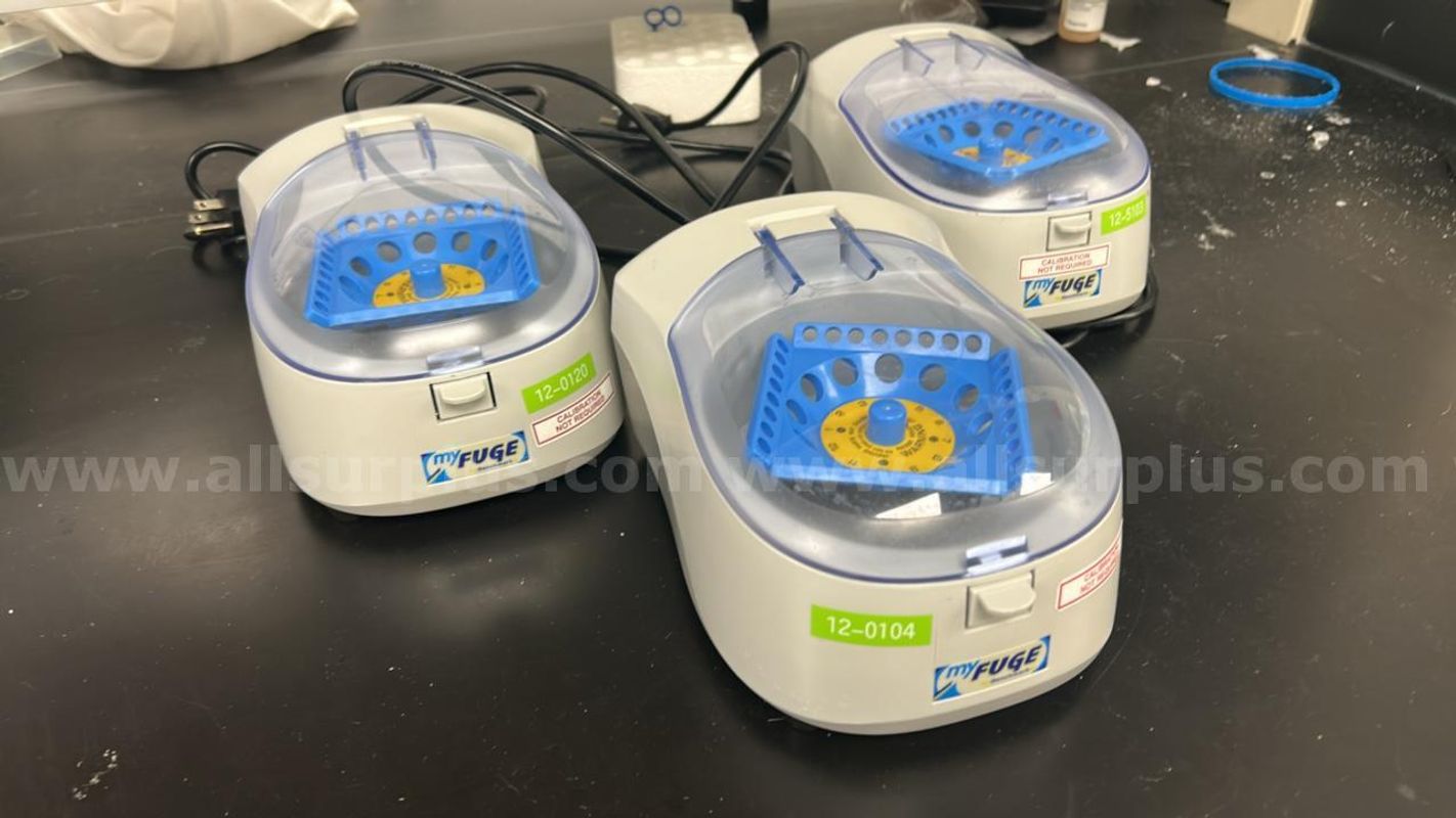 Lot of 3 Benchmark MyFuge C1012 Mini Centrifuge
