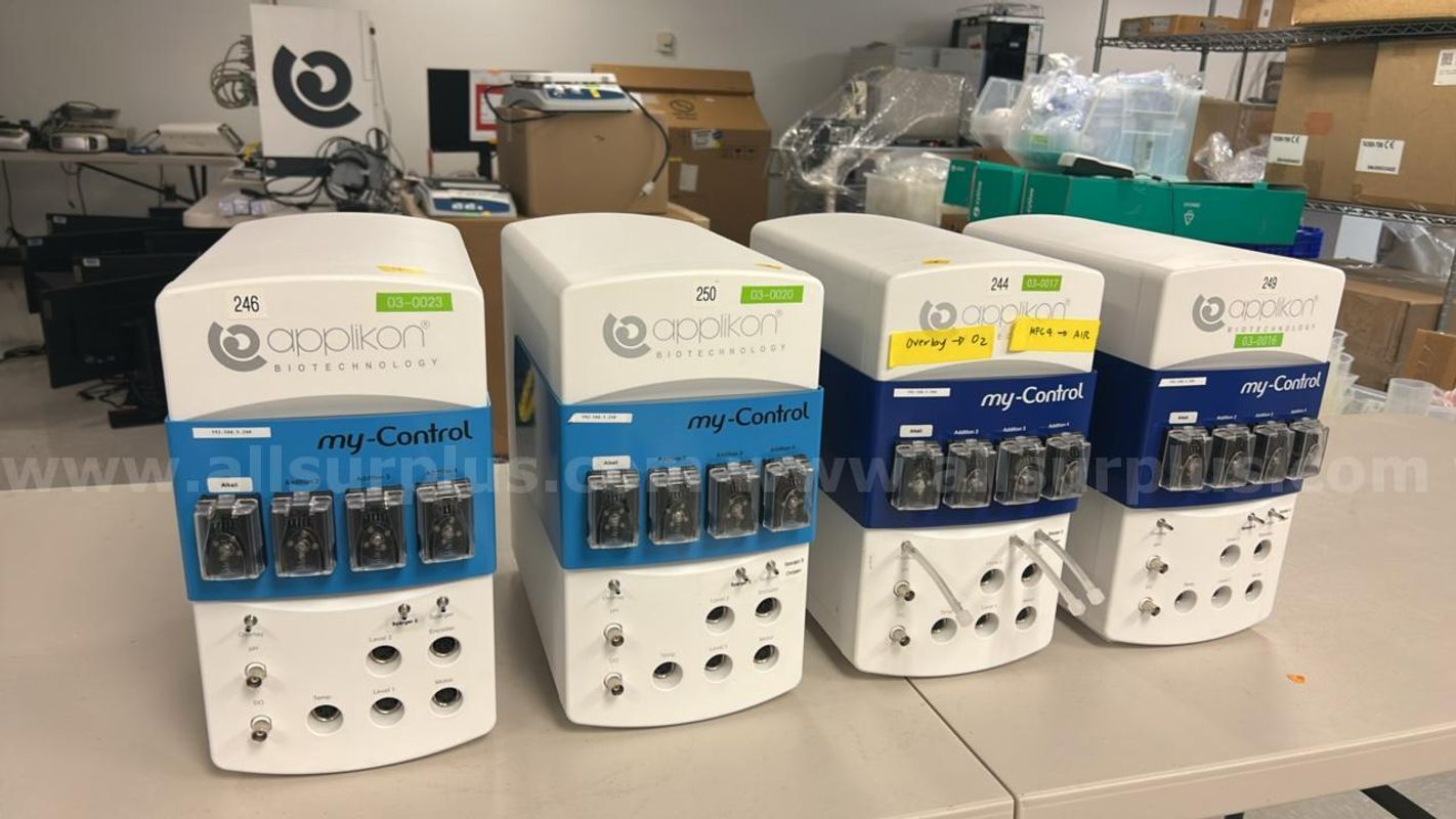 Lot of 4 Applikon Biotechnology My-Control Autoclavable Bioreactor System