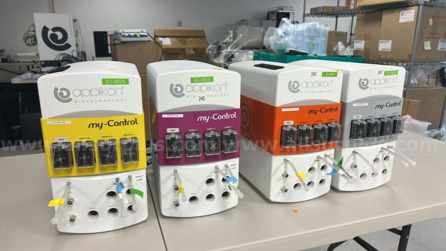 Lot of 4 Applikon Biotechnology My-Control Autoclavable Bioreactor System