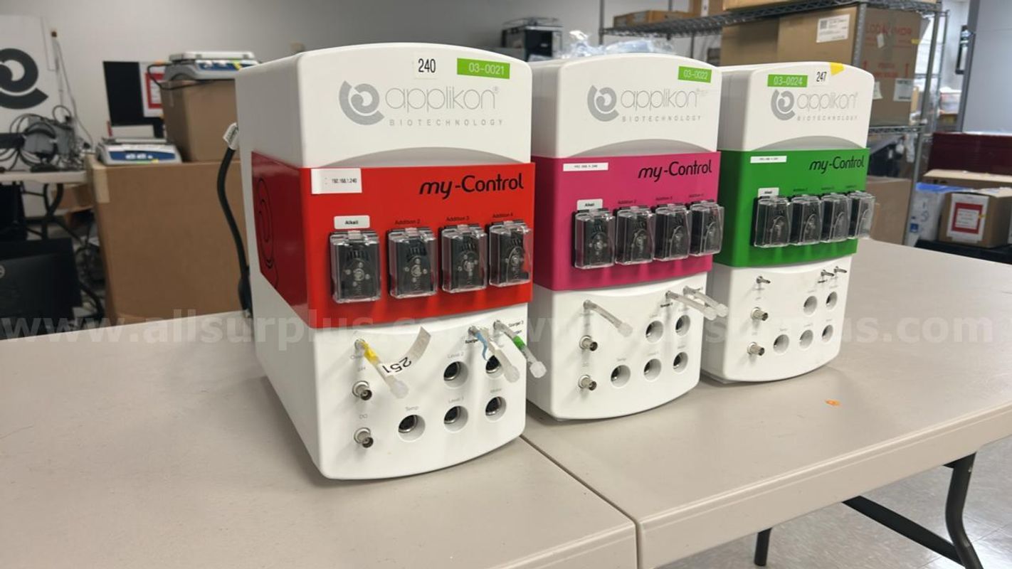 Lot of 3 Applikon Biotechnology  My-Control Autoclavable Bioreactor System
