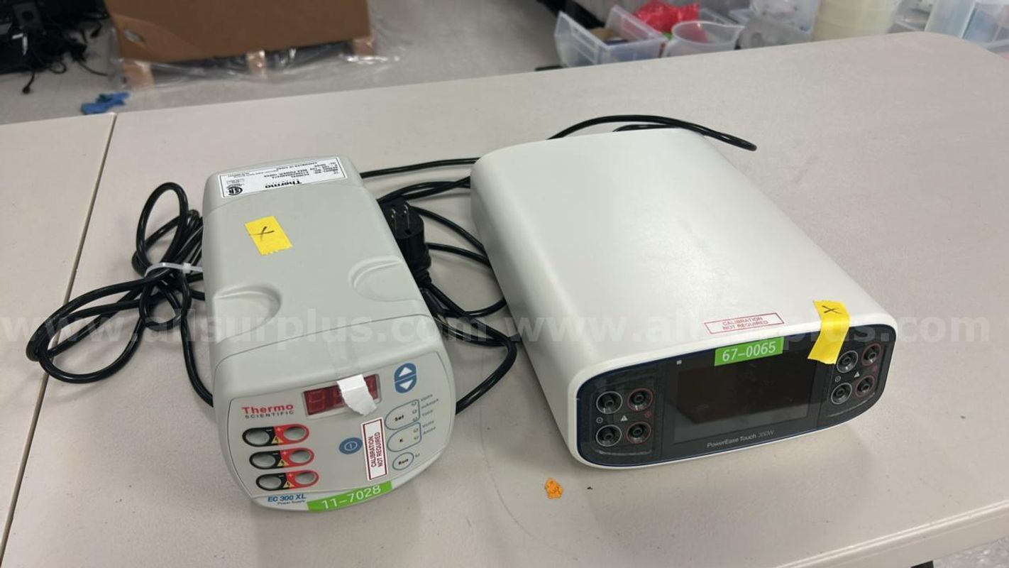 2 pcs., Thermo Scientific EC300 XL and Invitrogen PowerEase Touch 350W Power Supplies