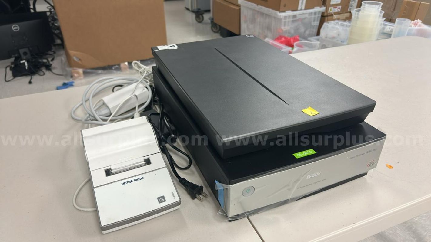 2 pcs., Mettler Toledo P-52RUE Dot Matrix Printer and Epson Perfection V850 Pro Scanner