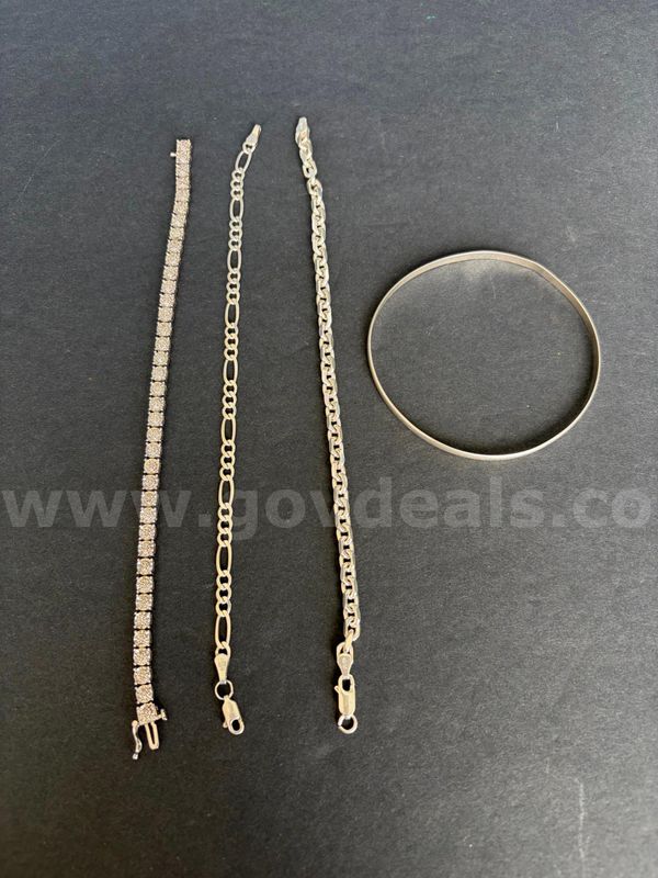 TiDDRs: LOT of 925 Sterling Silver Bracelets, 7 to 8 inches