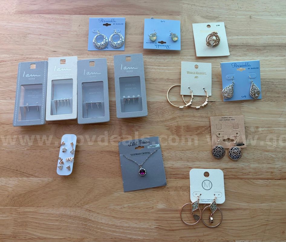 TiDDRs: LOT of Earrings and other jewelry, seemingly new. Some stamped 925 Sterling Silver.