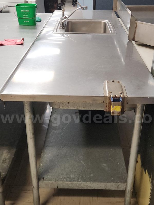 Stainless table with sink