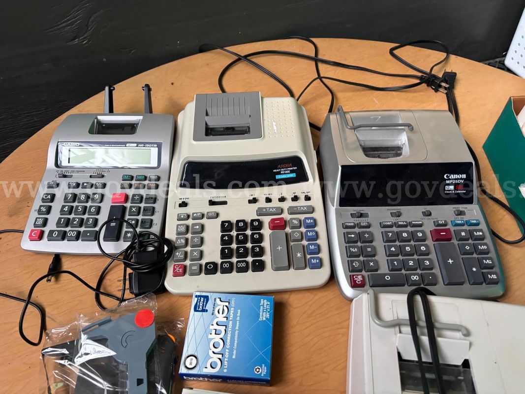 Lot of calculators and paper