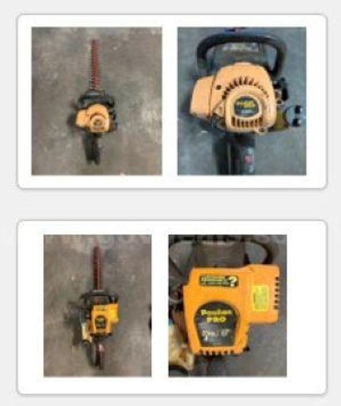 MOWING EQUIPMENT Poulan Pro Dual Sided Gas-Powered Hedge Trimmer Qty:2