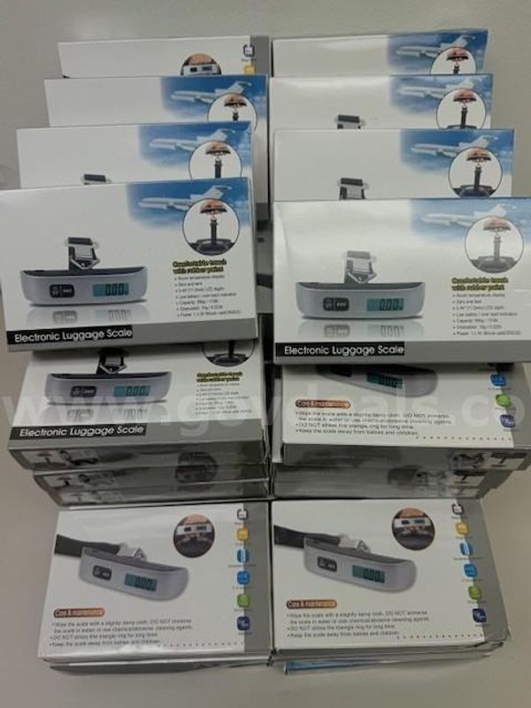 NEW IN BOX: Electronic Luggage Scales, HUGE Lot of 120