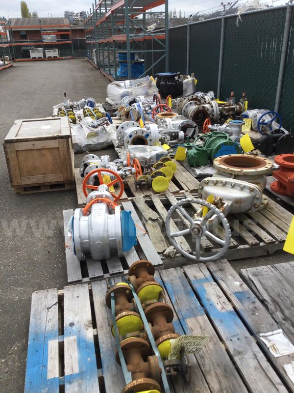 Valves, Gate, Globe, Check, Various Sizes & Types, 1 Lot