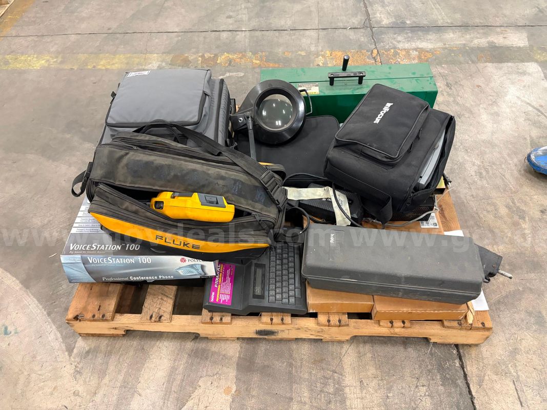 Mixed electronics, computer accessories and tools.