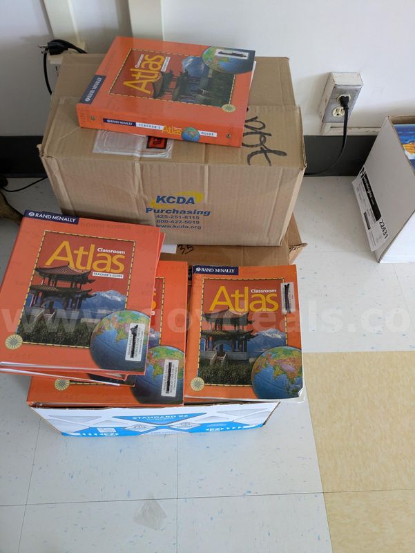 Lot of Classroom Atlas Books