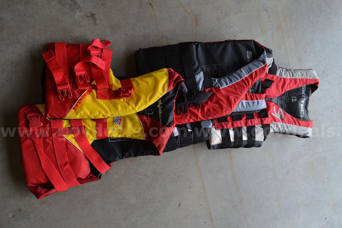 Set Of Three (3) Life Jackets To Include 2-Medium And 1-Large/X-Large