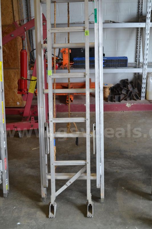 Lot To Include Alco Lite 10' Folding Attic Ladder, And A 24' 2-Section Extension Ladder