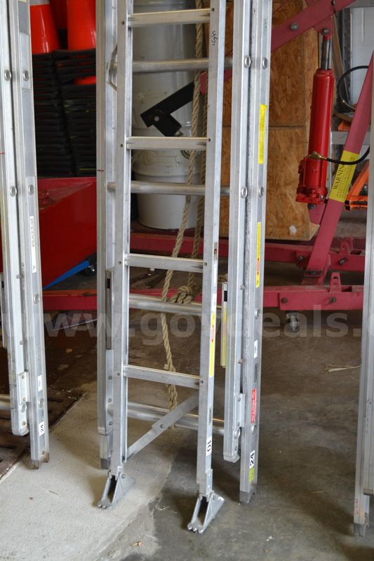 Lot To Include Alco Lite 10' Folding Attic Ladder, And A 24' 2-Section Extension Ladder
