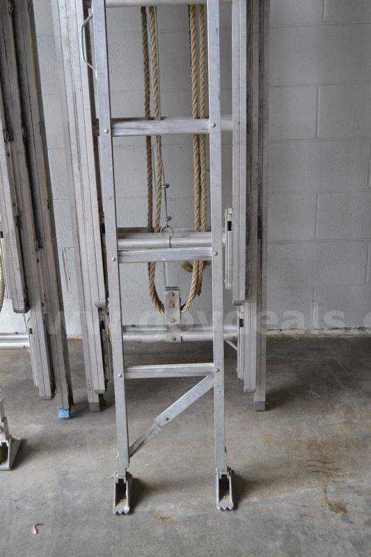 Lot To Include Alco Lite 10' Folding Attic Ladder, And A 35' 3-Section Extension Ladder