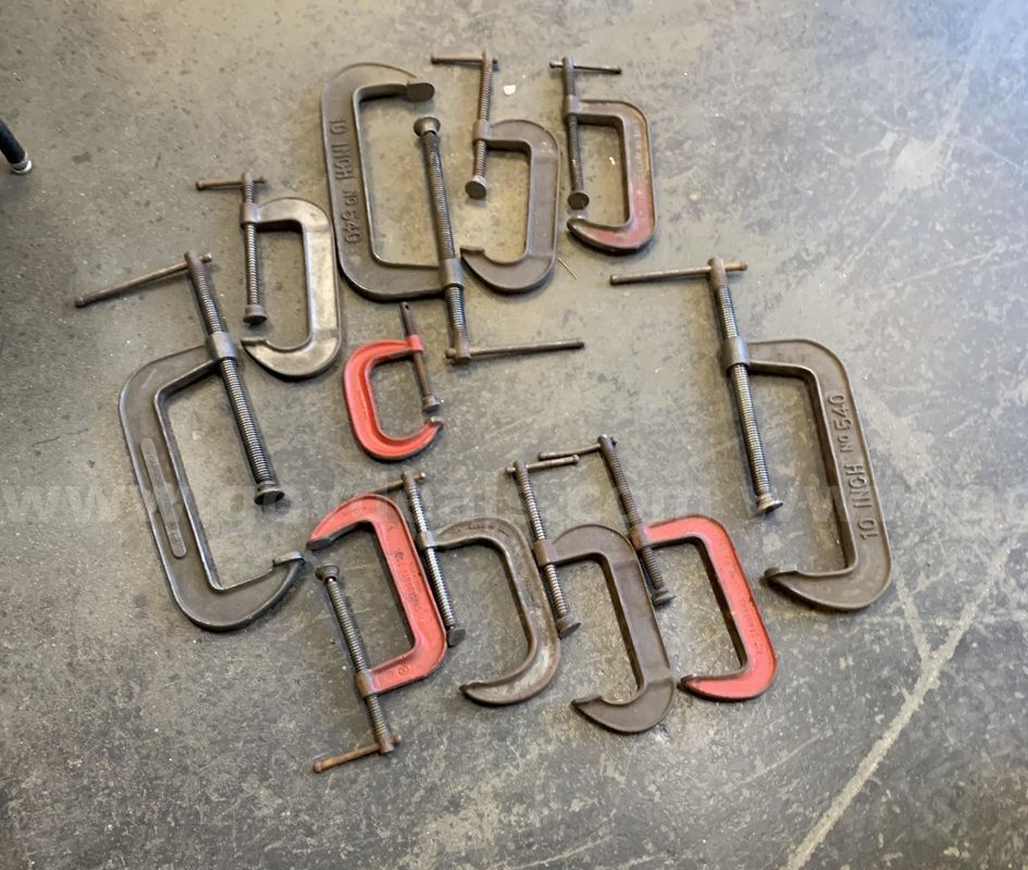 Assorted C-Clamps - Lot of 11