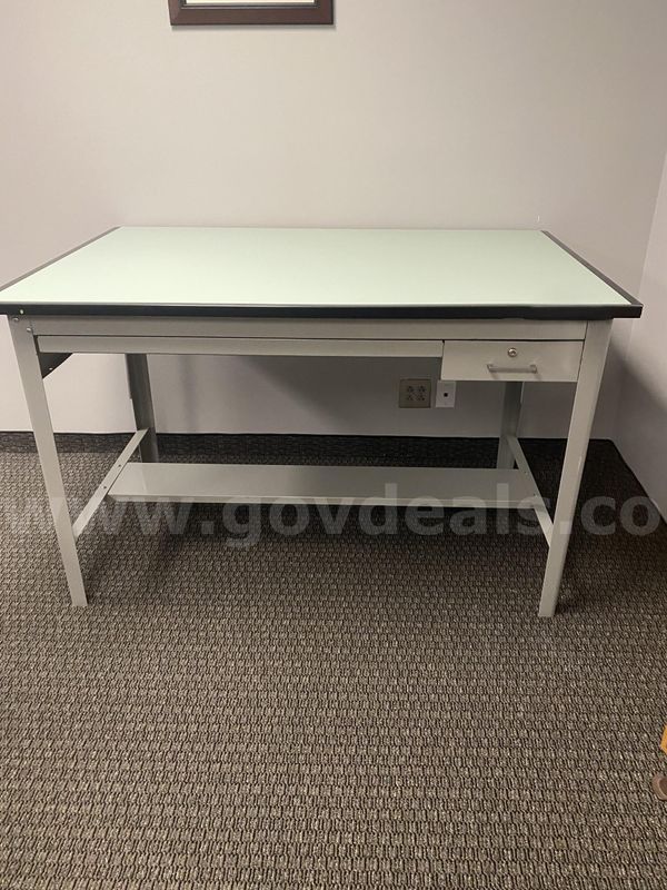 Drafting Table (metal) 5'L x 3'2"W x 3'T