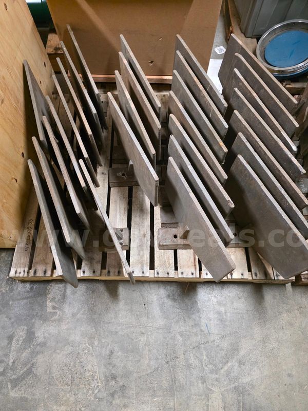 Lot of 10 Scraper Tooth, Sweep Tooth 12"x5" Base, Lot of 18 Tooth, In Rabble 12"x10" Base
