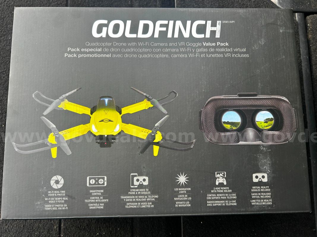 Free Shipping - NEW Sky Rider Goldfinch Quadcopter Drone w/ Wi‑Fi Camera & VR Goggle Value