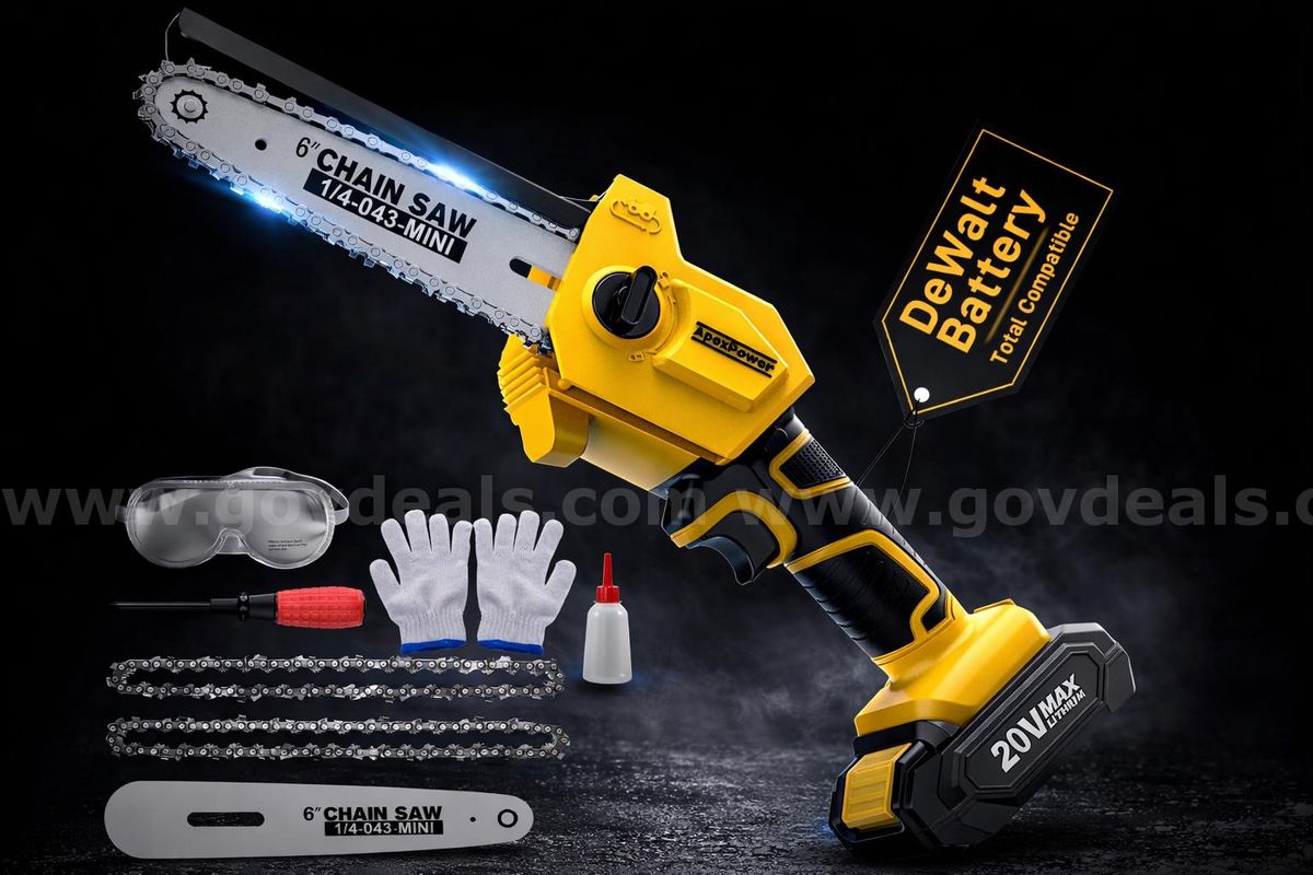 Free Shipping - NEW 20V 6" Cordless For DEWALT Mini Chainsaw with Brushless Motor and Auto Oiler