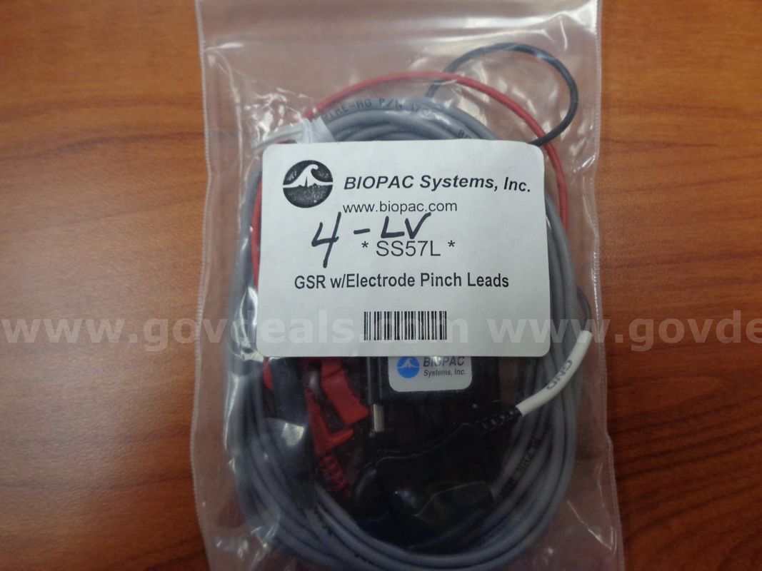 BIOPAC SYSTEMS - GSR w/ Electrode Pinch Leads SS57L