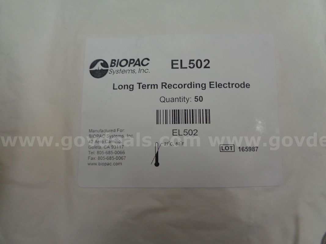 BIOPAC SYSTEMS - Disposable Long-term Electrodes EL502